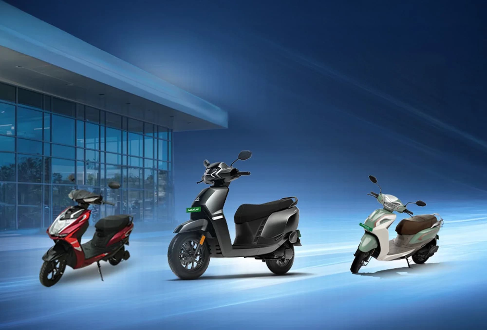 Ampere electric scooter portfolio with dealership
