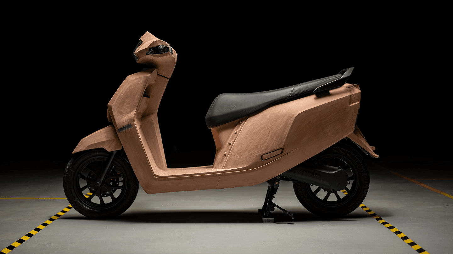 Ampere electric scooter clay design model in studio